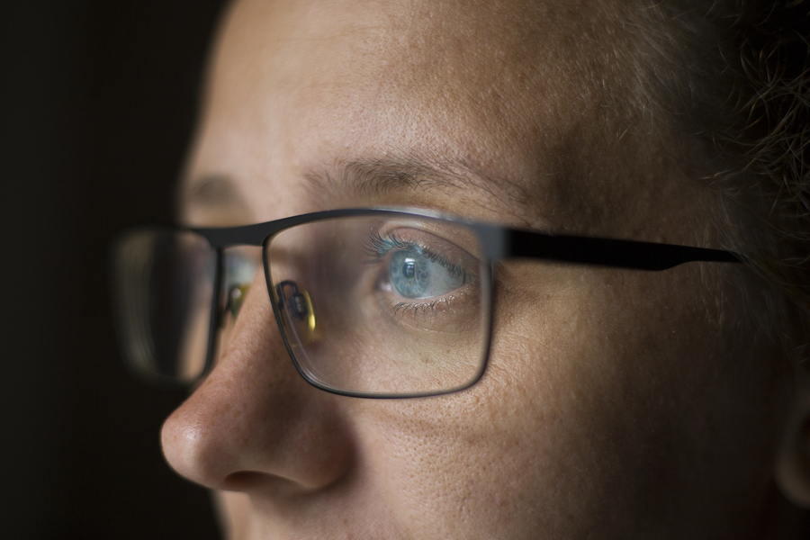 Girl With Glasses With Beautiful Eyes Looks Mysterious Eyes, The